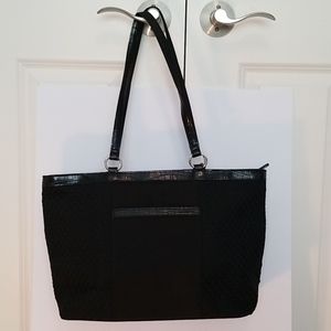 NWT Coldwater Creek black weave croc bag